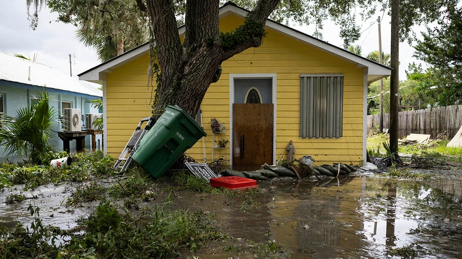 A flooded home