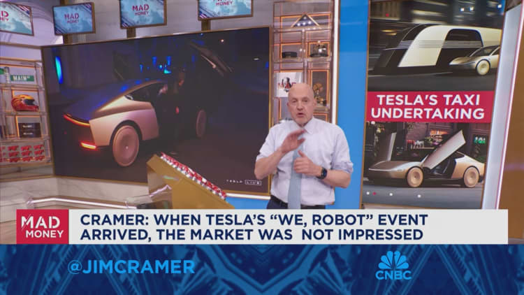 Jim Cramer talks Tesla's 'disappointing' robotaxi event